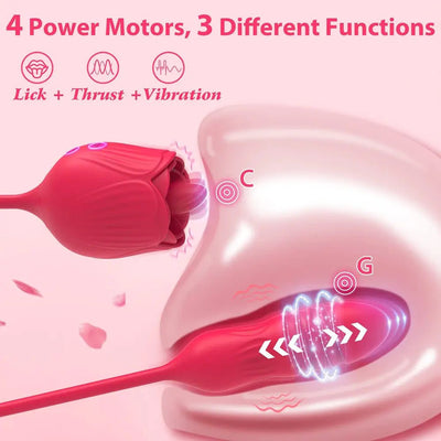 Rose Vibrator Female Oral Tongue Licking Clitoris - The Wilson Store