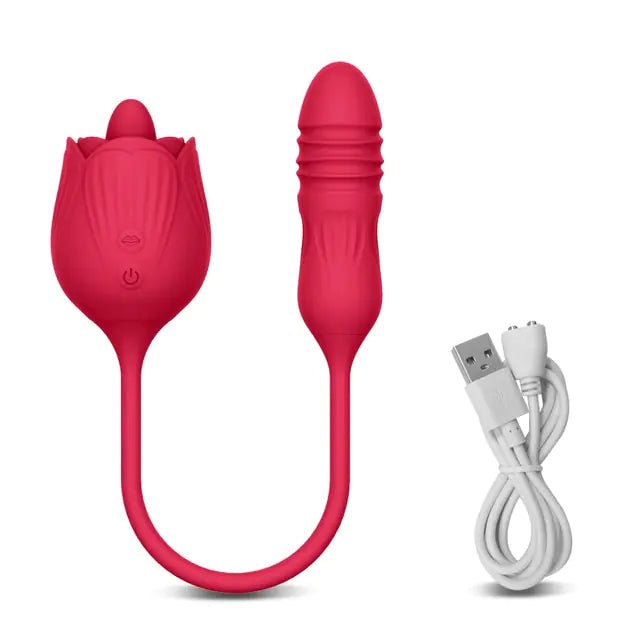 Rose Vibrator Female Oral Tongue Licking Clitoris - The Wilson Store