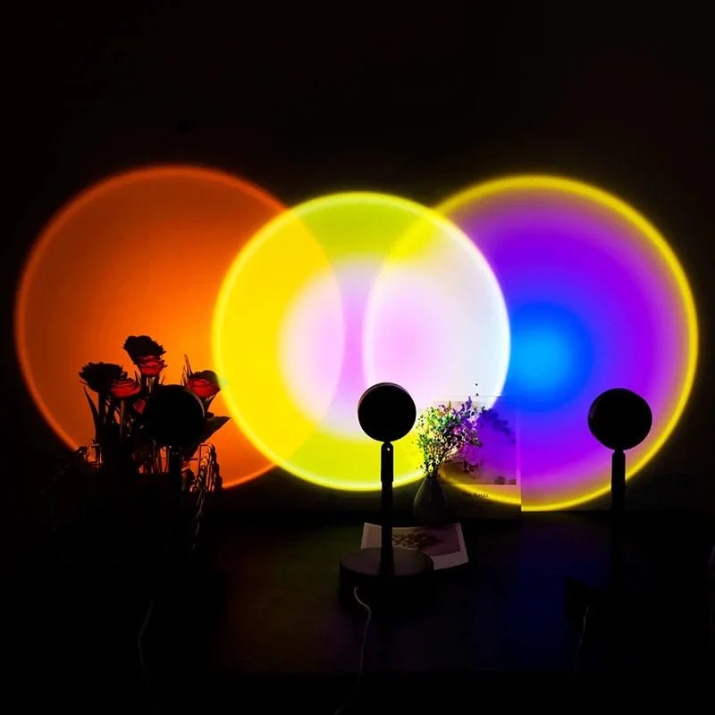 USB Rainbow Sunset Projector LED Night Light: Home Decor Lamp - The Wilson Store